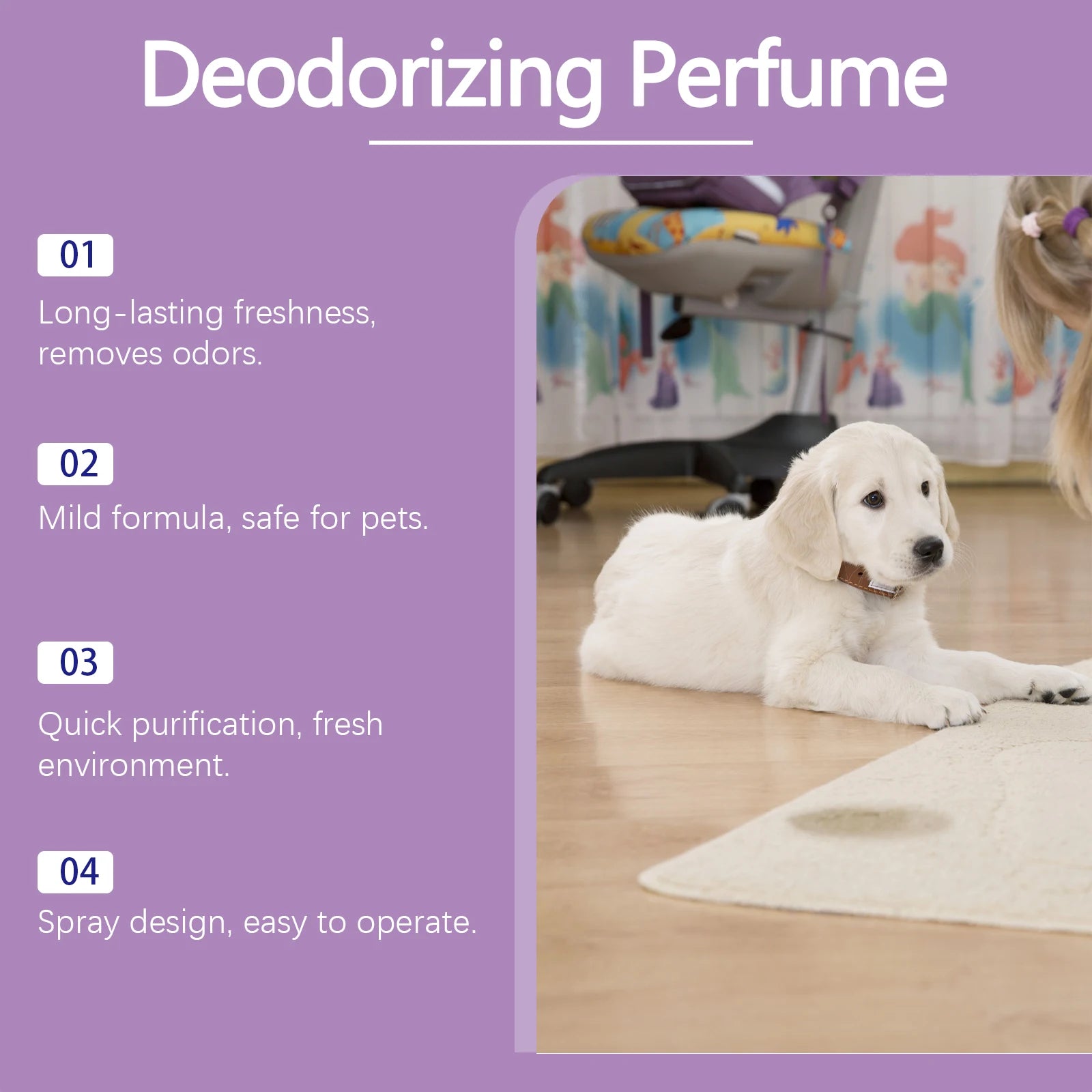 Non-irritating Deodorizing Spray Eliminates Bad Odor