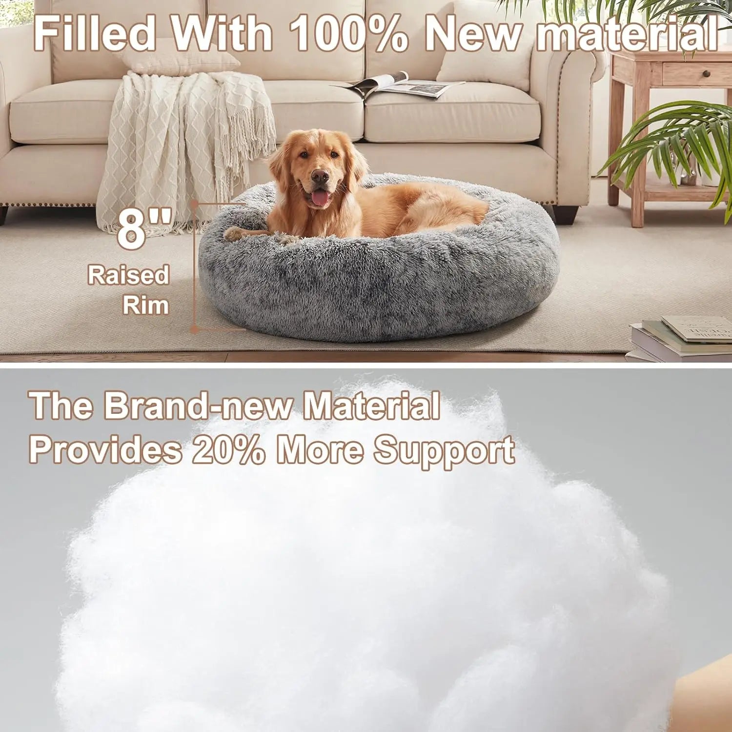 36 inches Donut Dog Bed for Large Dogs