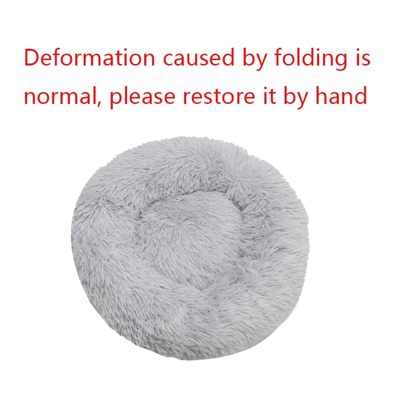 Round Winter Warm Bed Plush And Washable