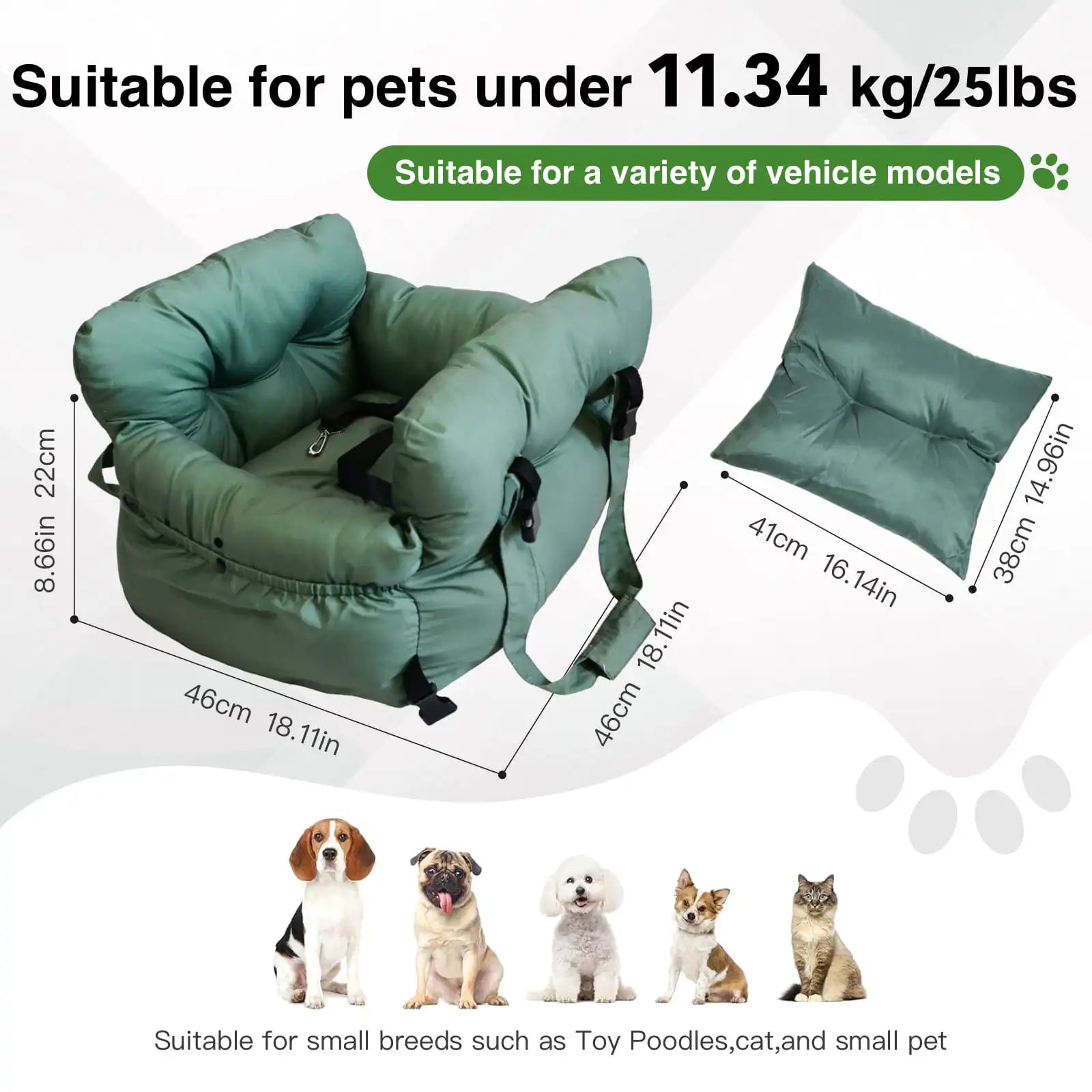 2-in-1 Car Seat Carrier Bag - Detachable With Handles And Safety Belt