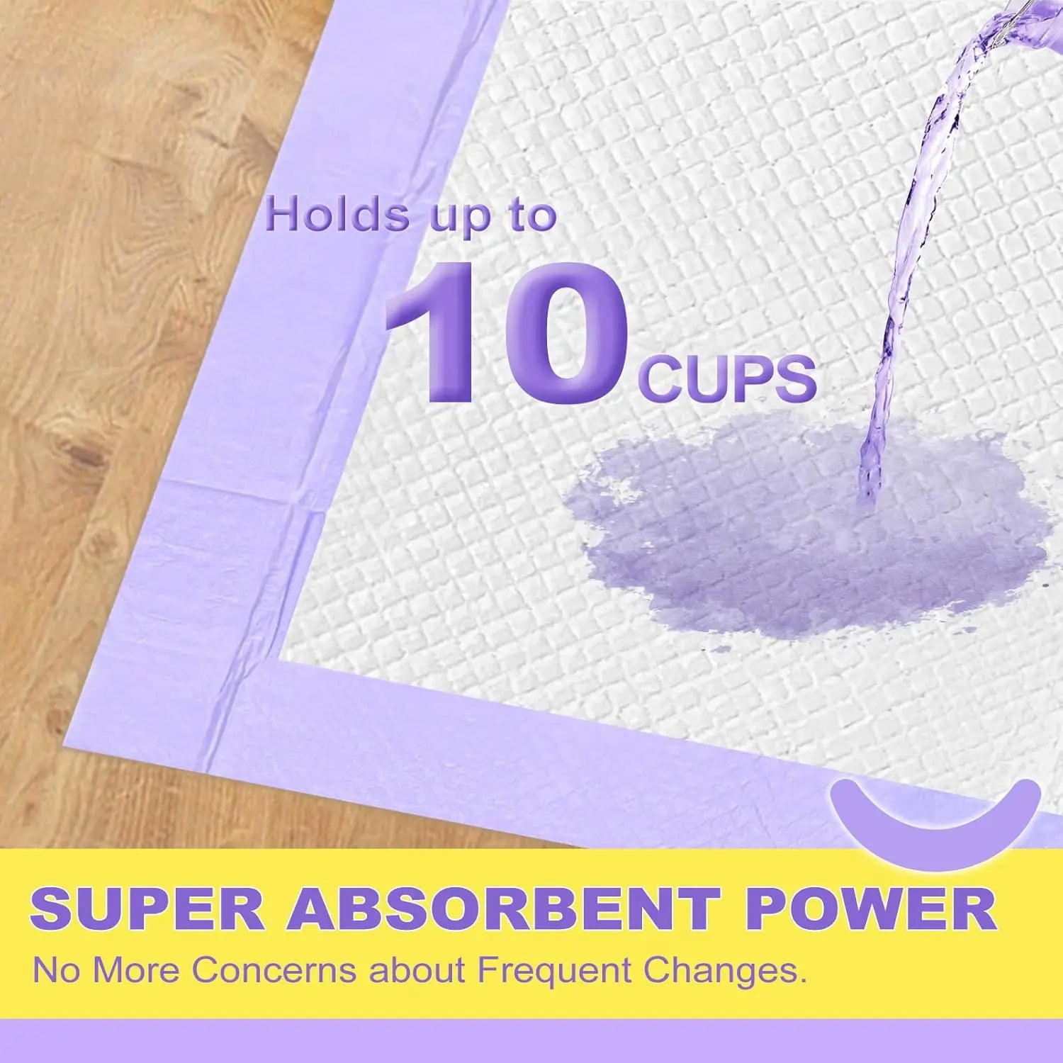 Pee Pads Leak-Proof Quick-Dry (40 Counts), Lavender Scented