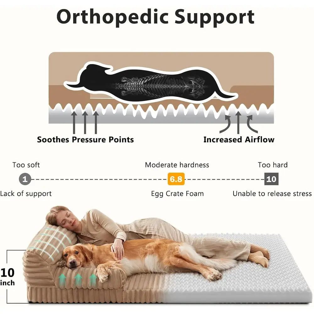 Foldable Orthopedic Memory Foam Dog Bed