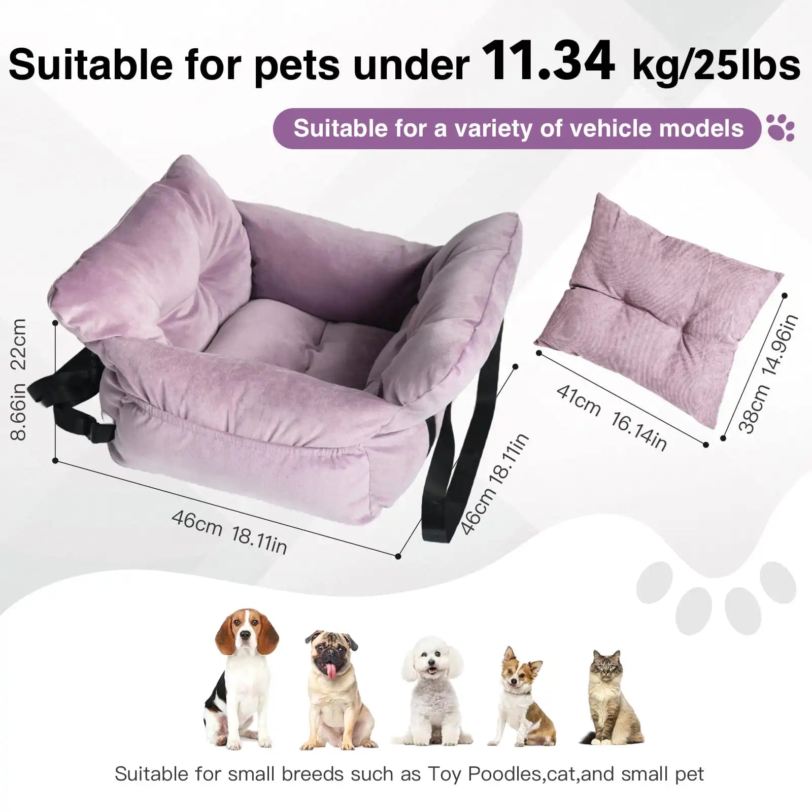 2-in-1 Car Seat Carrier Bag - Detachable With Handles And Safety Belt