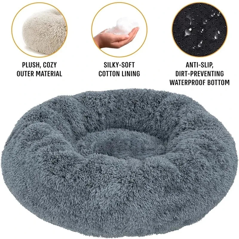 Round Winter Warm Bed Plush And Washable