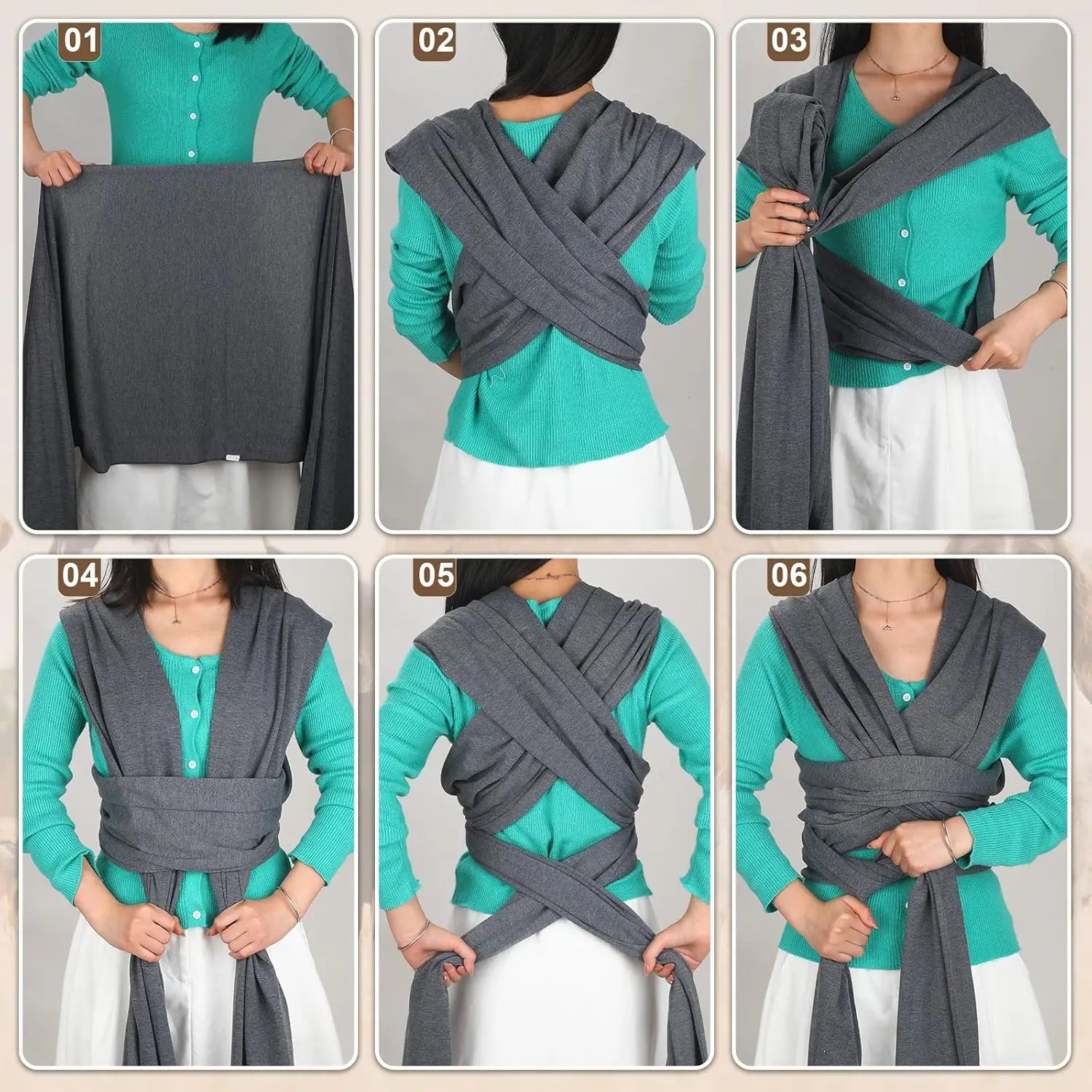 Adjustable Chest Wrap for Cats & Dogs, Soft Cotton