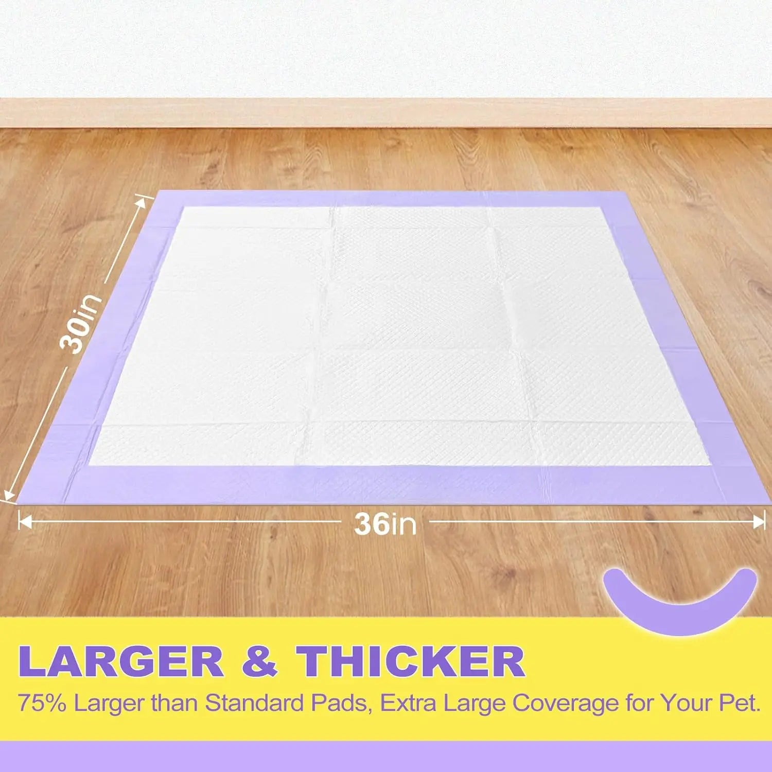 Pee Pads Leak-Proof Quick-Dry (40 Counts), Lavender Scented