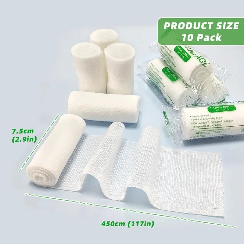 10pcs Cotton Core Elastic Bandages