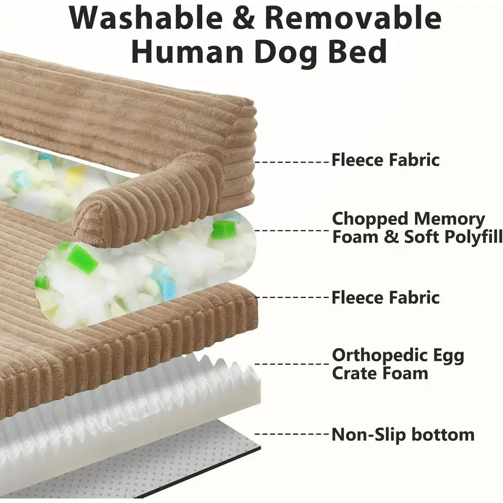 Foldable Orthopedic Memory Foam Dog Bed