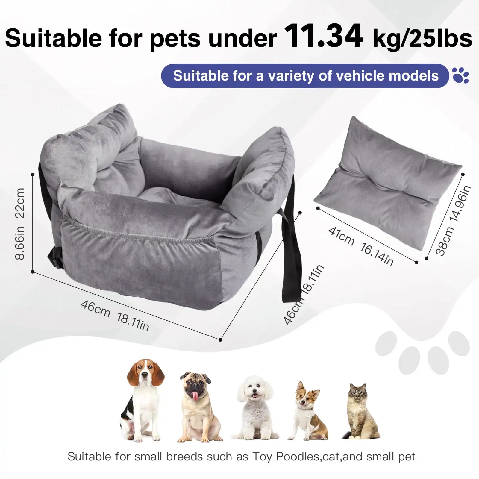 2-in-1 Car Seat Carrier Bag - Detachable With Handles And Safety Belt