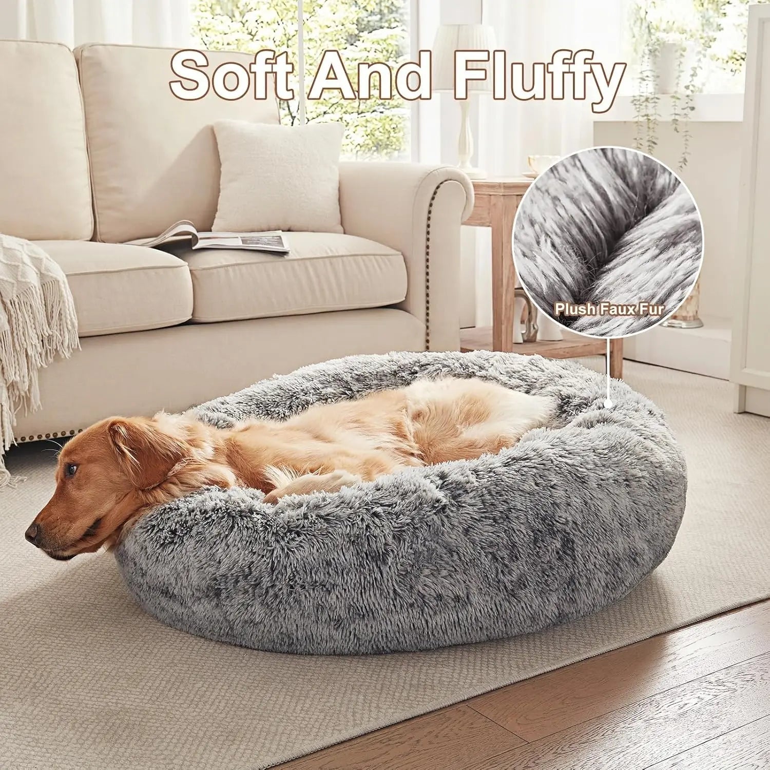 36 inches Donut Dog Bed for Large Dogs
