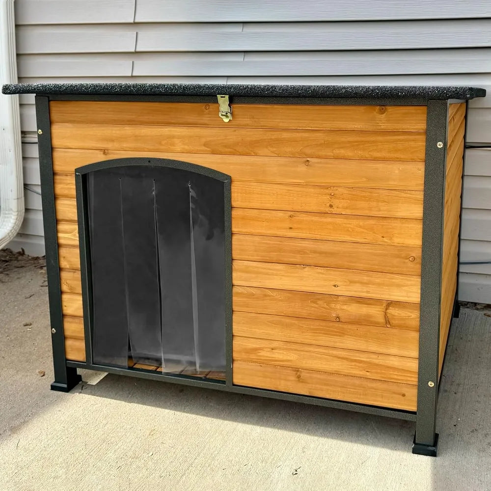 Winter-Ready Insulated Wooden Dog House