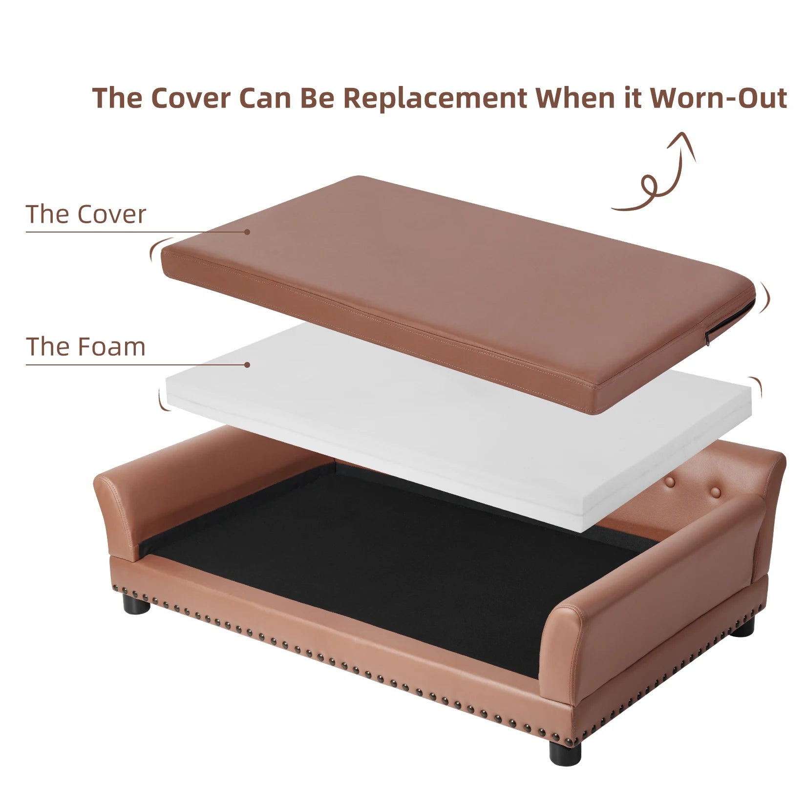 Waterproof Sofa Bed With Removable Cushion
