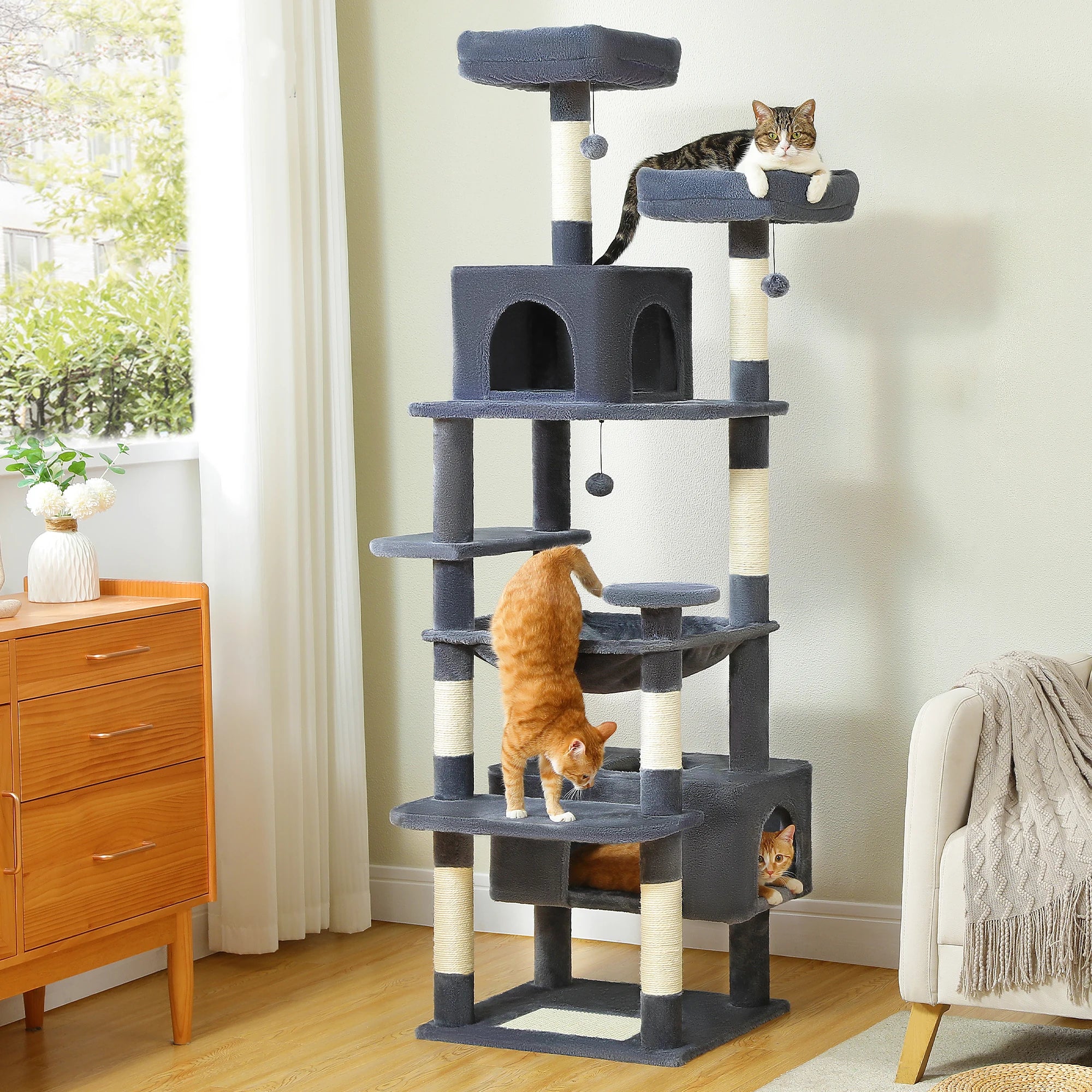 Multi-Level Cat Scratching Posts