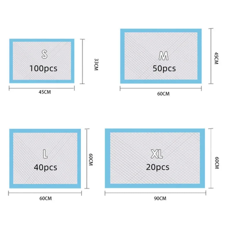 100/50/40/20PCS Absorbent Disposable Training Pads