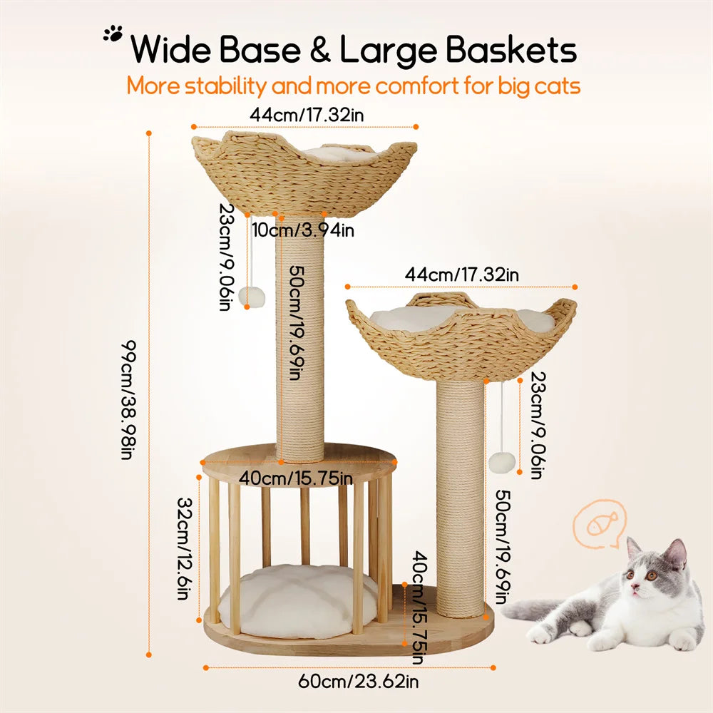 3-Tier Cat Tree Scratching Posts