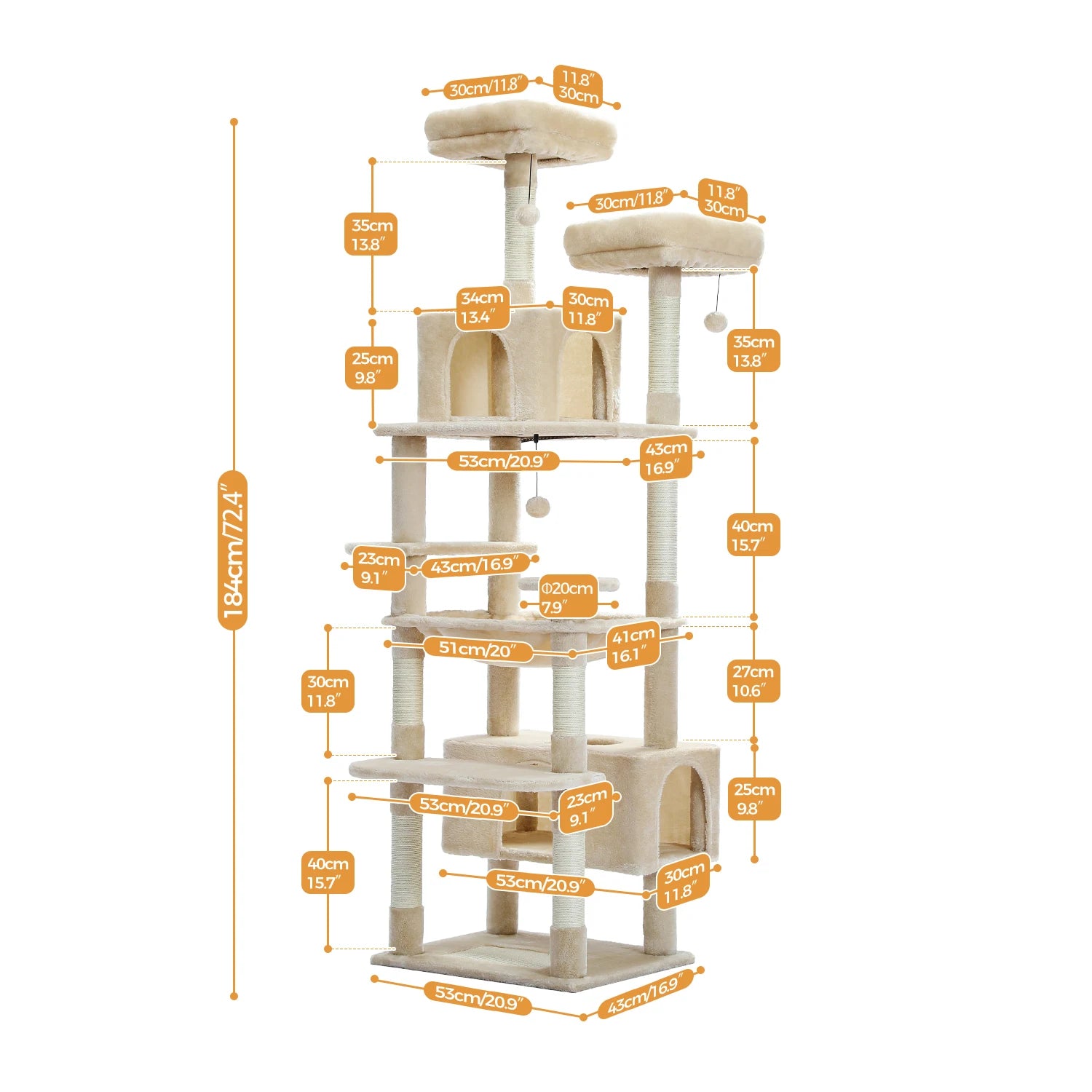 Multi-Level Cat Scratching Posts