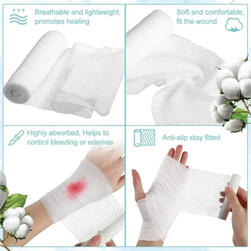10pcs Cotton Core Elastic Bandages