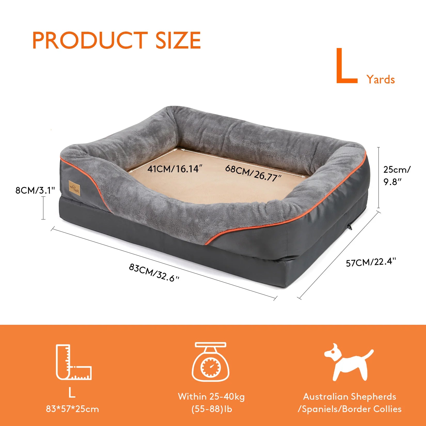 Anti Allergy Warm Fleece Large Dog Bed